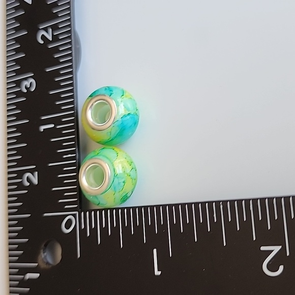 WATERCOLOR  Murano  Glass European Beads for Charm - Picture 3 of 6